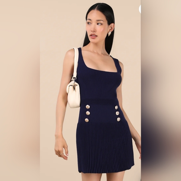 Lulu's Blue Mini Dress - Picture 2 of 9